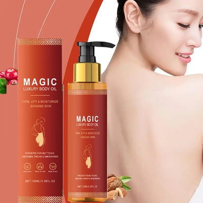 Huile corporelle raffermissante pour la réparation de la peau brillante, lisse, Anti-Cellulite, raffermissement, éclaircissement, améliore les soins de Massage hydratants secs