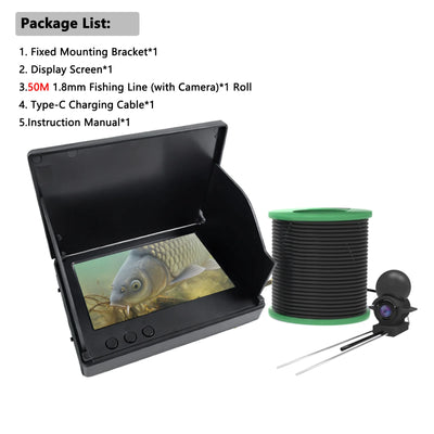 Dodosee Handheld 1080P 4.3'' LCD Fish Finder Portable Fish Depth Finder Water Underwater 220° Fishing Camera With Night Vision