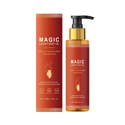 Huile corporelle raffermissante pour la réparation de la peau brillante, lisse, Anti-Cellulite, raffermissement, éclaircissement, améliore les soins de Massage hydratants secs