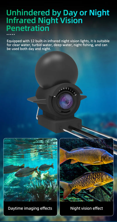 Dodosee Handheld 1080P 4.3'' LCD Fish Finder Portable Fish Depth Finder Water Underwater 220° Fishing Camera With Night Vision