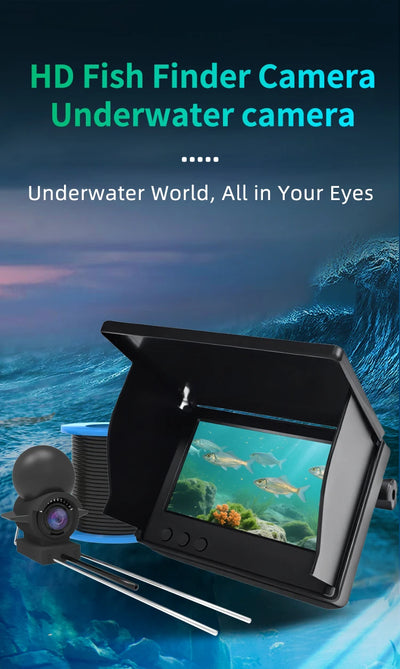 Dodosee Handheld 1080P 4.3'' LCD Fish Finder Portable Fish Depth Finder Water Underwater 220° Fishing Camera With Night Vision