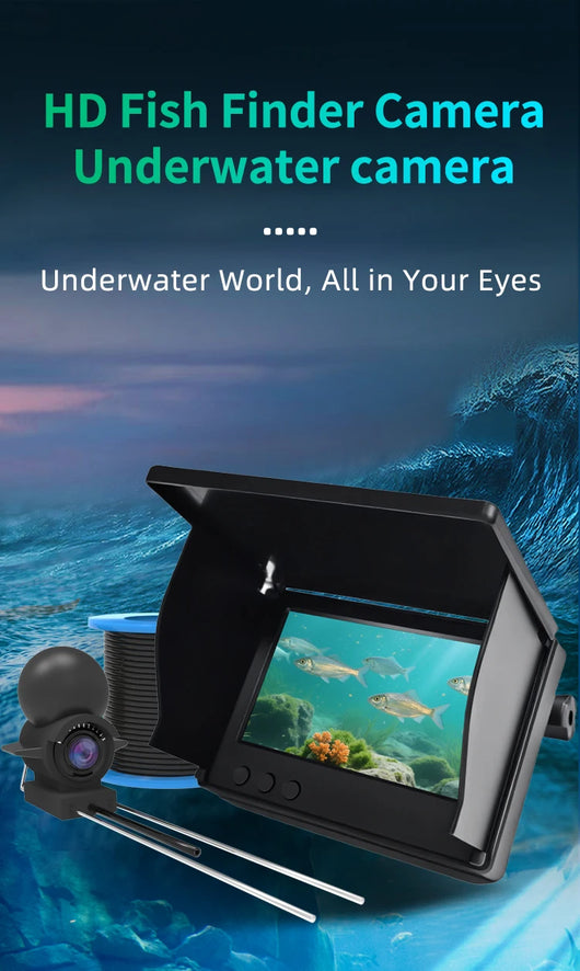 Dodosee Handheld 1080P 4.3'' LCD Fish Finder Portable Fish Depth Finder Water Underwater 220° Fishing Camera With Night Vision